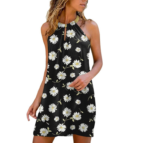 Womens Casual Summer Dress Hem Loose Casual Tank Dress Solid Tie Crewneck High Waist Ruffle Dress Black Womens Casual Summer Dress Hem Loose Casual Tank Dress Solid Tie Crewneck High Waist Ruffle Dress Black