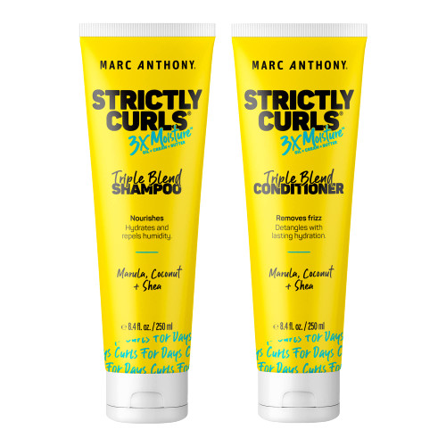 Marc Anthony Strictly Curls 3x Moisture Deep Shampoo & Conditioner for Curl Defining & Anti Frizz - Shea Butter, Marula Oil, Aloe & Coconut Oil - Sulfate Free Color Safe for Dry Damaged Curly Hair Marc Anthony Strictly Curls 3x Moisture Deep Shampoo & Conditioner for Curl Defining & Anti Frizz - Shea Butter, Marula Oil, Aloe & Coconut Oil - Sulfate Free Color Safe for Dry Damaged Curly Hair