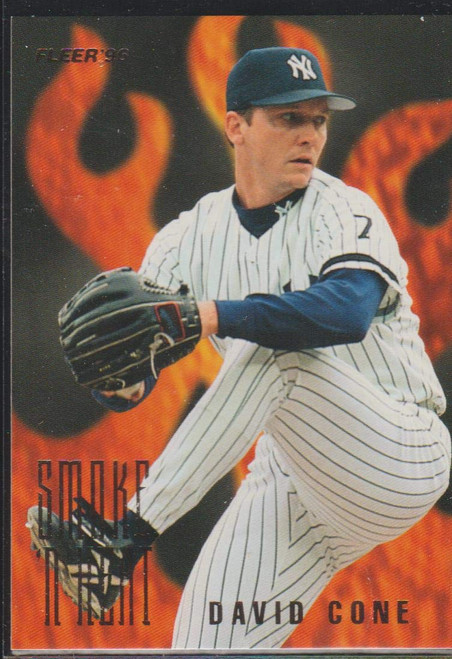 1996 Fleer David Cone Yankees Smoke 'N Heat Insert Baseball Card #3