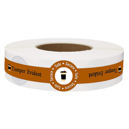 Safe Secure Tamper Evident Seals Stickers for Drink Lids,1? x 9?Food Delivery Stickers - Sealed for Freshness Labels Drink Food Seal Stickers (500 Total Labels)