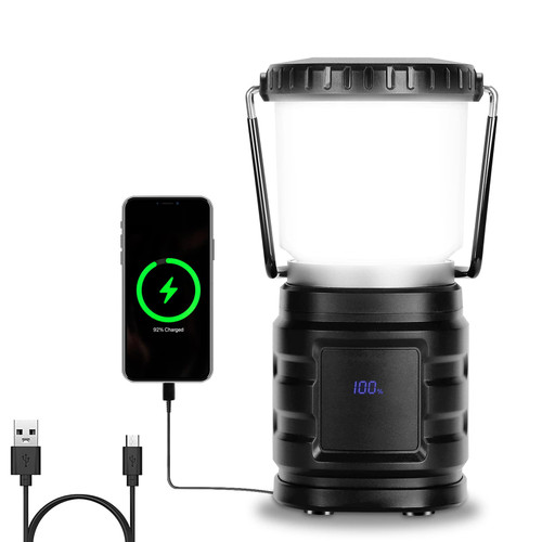Athradies 8000mAh Camping Lantern Rechargeable Lanterns for Power Outage, 1000LM, 4 Light Mode, IP65 Waterproof, LED Camping Lantern for Emergency, Hurricane Supplies, Home, Black