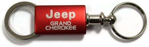Jeep Grand Cherokee Red Valet Key Fob Authentic Logo Key Chain Key Ring Keytag Lanyard
