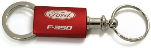 Ford F-350 F350 Red Valet Key Fob Authentic Logo Key Chain Key Ring Keytag Lanyard