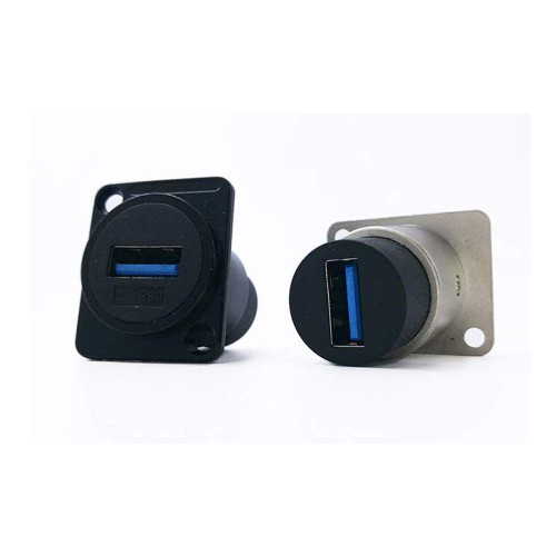 Metal Female to Female USB 2.0 3.0 Connector Panel mounting USB Socket Black,Silver,3.0