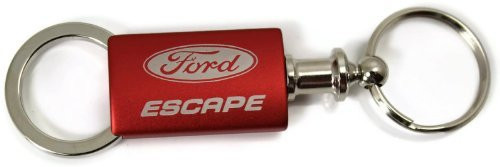Ford Escape Red Valet Key Fob Authentic Logo Key Chain Key Ring Keytag Lanyard