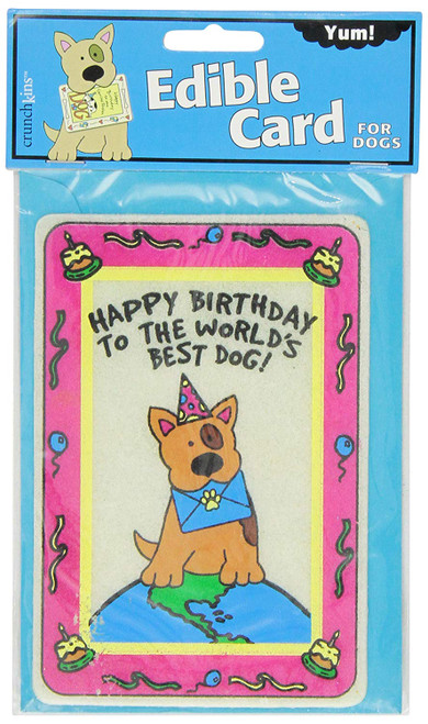 Crunchkins Edible Crunch Card, Birthday, World's Best Dog