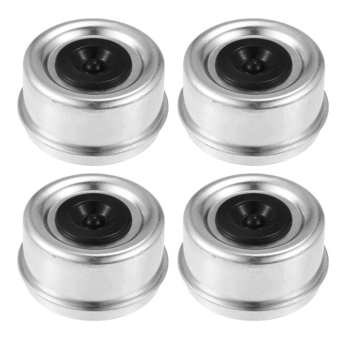 ACROPIX 2.72'' Trailer Axle Wheel Dust Cap Cup Trailer Bearing Dust Cap for Trailer Wheel Hubs Silver Tone - Pack of 4
