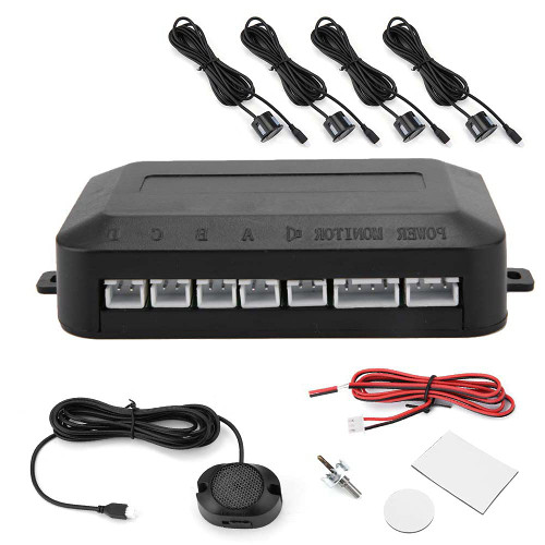 Car Parking Sensor 12V DC Reversing Radar Kit Warning Sound Indicator Probe System