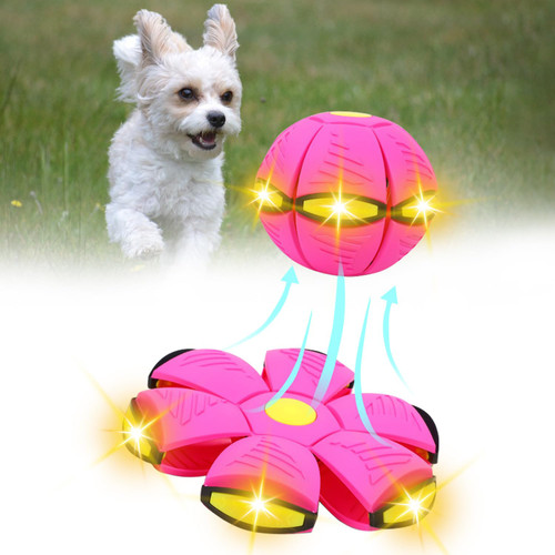 Moiitru Flying Saucer Ball Pet Toy Interactive Flying Saucer Dog Toy Portable Flying Saucer Ball for Dogs, Pink 3 Lights Moiitru Flying Saucer Ball Pet Toy Interactive Flying Saucer Dog Toy Portable Flying Saucer Ball for Dogs, Pink 3 Lights
