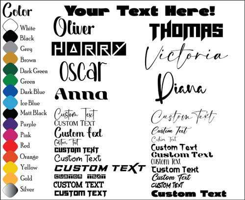 Custom Decal Text Name Sticker Compatible with Tumbler Cup, Laptop, Phones, Boats Helmets Bottles Cars and Vehicles - Design Your Own Custom Vinyl Sticker - Custom Vinyl Lettering - Customized Vinyl Cut Decal