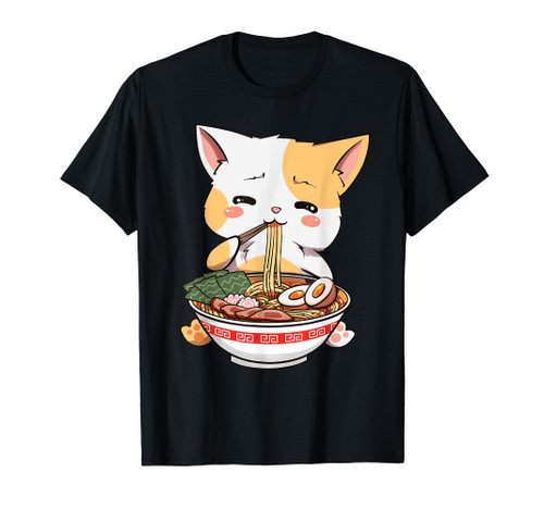 Kawaii Neko Ramen Cute Ramen Cat Japanese Noodle Funny Anime T-Shirt Kawaii Neko Ramen Cute Ramen Cat Japanese Noodle Funny Anime T-Shirt