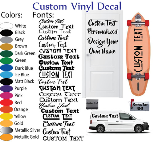 Custom Vinyl Decal - Personalized Design Your Own Name - Decals Lettering Personalized - Custom Vinyl Sticker Car Window - Boat - Lettering JDM Automotive Windshield Graphic Name Letter Auto Vehicle Door 2