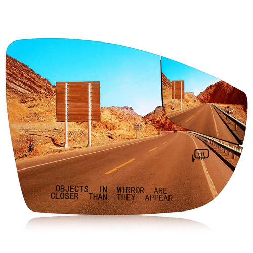Passenger Right Side Heated Convex Mirror for Ford Focus 2012 2013 2014 2015 2016 2017 2018 Rear View Replacement CM5Z-17K707-G