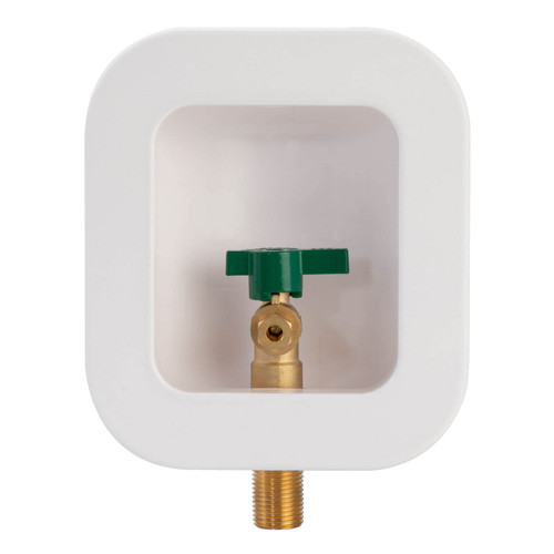 Lingmfg Ice Maker Outlet Box Sweat Thread, 1/2 inch Thread, 1/2 inch Copper Sweat, Connection 1/4 Inch Ice Maker Hose, Water Valve Box Inlet Compression Cover Old Work