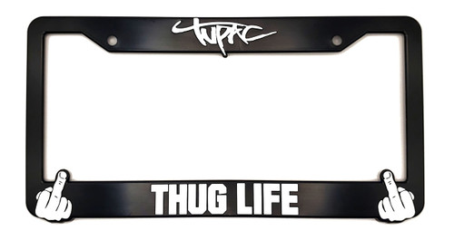 Thug Life for Tupac 3D Raised License Plate Frame