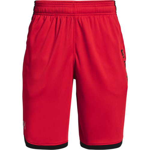 Under Armour Boys' Stunt 3.0 Shorts , Red (600)/Mod Gray , Large