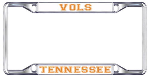 Dixie Dawgs Tennessee Volunteers White License Plate Frame
