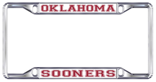 Dixie Dawgs Oklahoma Sooners White License Plate Frame