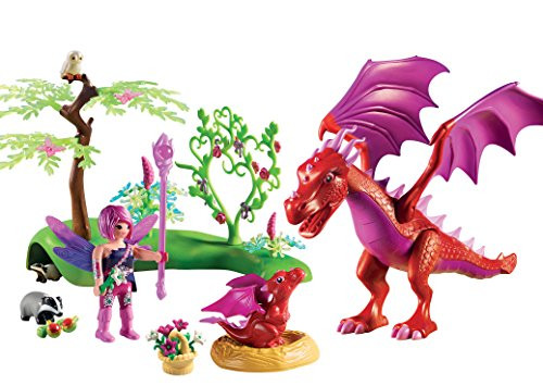 PLAYMOBIL® Friendly Dragon with Baby Playset, Multicolor