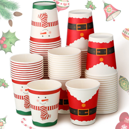 Jetec 100 Pcs Christmas Coffee Cups Disposable Christmas Paper Cups Christmas Hot Cocoa Cup in Snowman Santa Belt Design Xmas Paper Cups for Coffee Tea Beverage Dinner Christmas Party Supplies (9 oz) Jetec 100 Pcs Christmas Coffee Cups Disposable Christmas Paper Cups Christmas Hot Cocoa Cup in Snowman Santa Belt Design Xmas Paper Cups for Coffee Tea Beverage Dinner Christmas Party Supplies (9 oz)