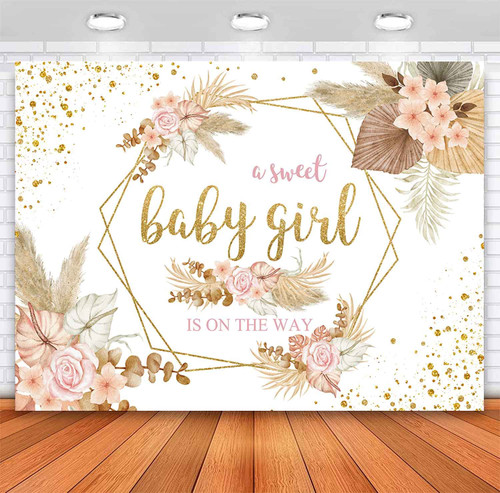 Sensfun Boho Bohemian Floral Sweet Baby Girl Backdrop 7x5ft Baby Shower Blush Pink Flower Pampas Grass Gold Dots Party Decorations Newborn Photography Background Photo Shoot Props Sensfun Boho Bohemian Floral Sweet Baby Girl Backdrop 7x5ft Baby Shower Blush Pink Flower Pampas Grass Gold Dots Party Decorations Newborn Photography Background Photo Shoot Props