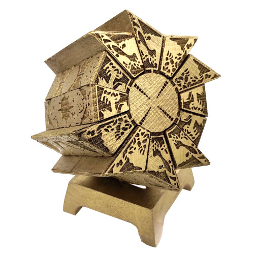PDLING Hellraiser Puzzle Box Functional, Lament Configuration with Base,Halloween Cenobites Pinhead Cosplay Movies Props Box