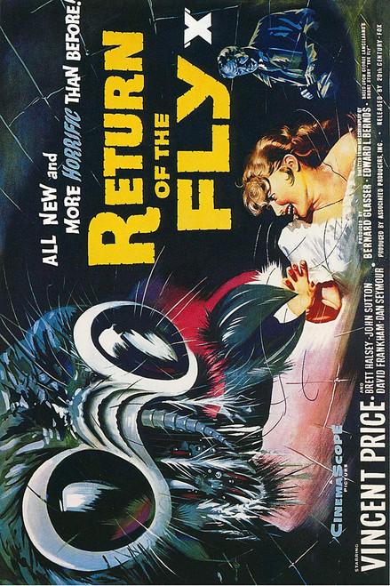 American Gift Services - Vintage Science Fiction Horror Movie Poster Return of The Fly - 24x36