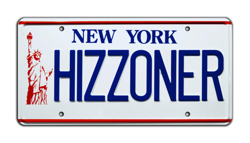 Ghostbusters 2 | HIZZONER | Metal Stamped License Plate