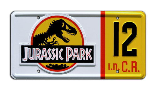 Jurassic Trilogy | # 12 | Metal Stamped License Plate
