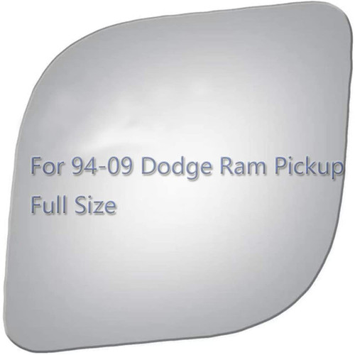 JZSUPER Upper Towing Mirror Glass fit for 1994-2009 Dodge Ram 1500 2500 3500 4000 4500 5500 700 Van Pickup Truck, Passenger Right Side RH or Driver Left Side LH Replacement Convex Glass