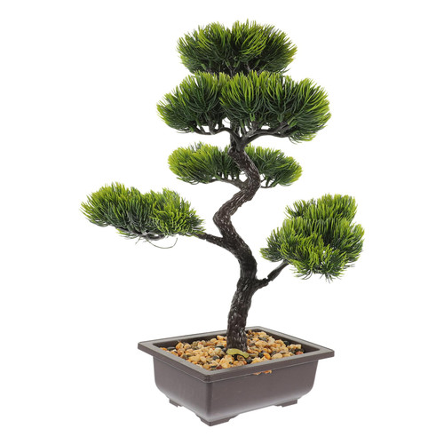 RORPOIR Simulated Welcome Pine Potted Plant Decoration Shelf Decor Mini Fake Plant Artificial Bonsai Tree Bonsai Tree Artificial Fake Bonsai Artificial Bonsai Tree Realistic Household Abs