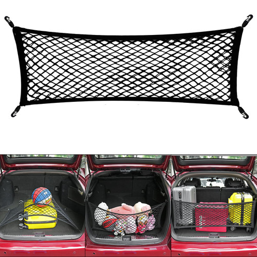 Automotive Cargo Nets for SUV Trunk Net Organizer for Car?Universal Storage Cargo Net with Hooks?High Elastic Car Rear Cargo Net Stretches to 66"