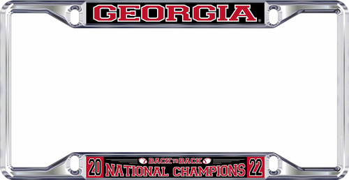 Georgia 2022 National Championship License Plate Frame UGA Dawgs