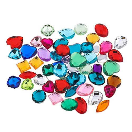 Self Adhesive Craft Jewels Jumbo Bling Crystal Gem Stickers Assorted Shapes Colors Rhinestone Stickers for Arts & Crafts Projects Pack of 110