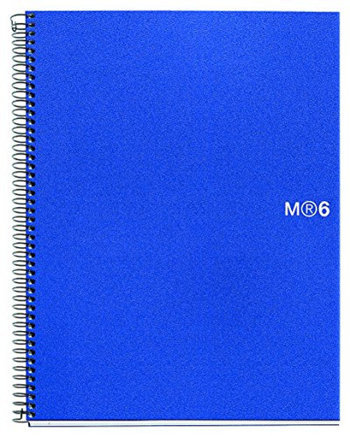 Miquelrius 8.25 X 11.75 A4 Wirebound Notebook, 6-Subject, Graph Paper, Blue