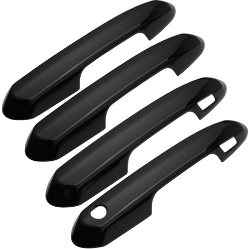 Door Handle Cover for Toyota Rav4 2023 2022 2019-2021, for Toyota Highlander 2023 2022 2021 2020,with 4 Holes for Auto Sensors,Glossy Black