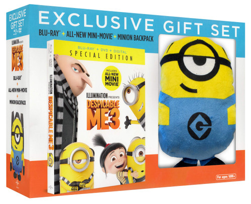 Despicable Me 3 (Blu-ray + DVD + Minion Backpack) (Exclusive Gift Set) (Blu-ray) Despicable Me 3 (Blu-ray + DVD + Minion Backpack) (Exclusive Gift Set) (Blu-ray)