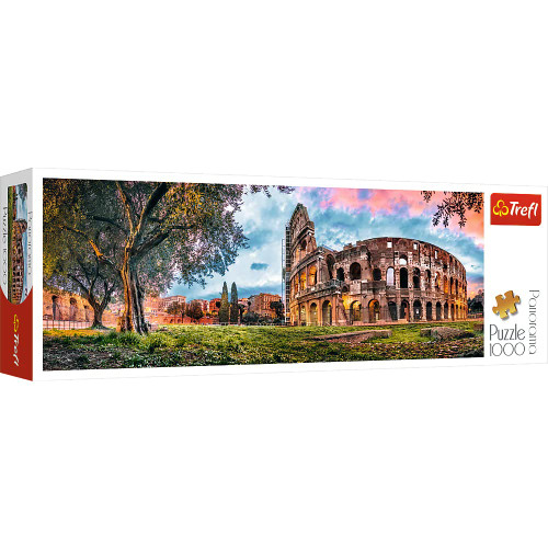 Trefl Red Panorama 1000 Piece Puzzle - Colosseum at Dawn/Getty Images Trefl Red Panorama 1000 Piece Puzzle - Colosseum at Dawn/Getty Images