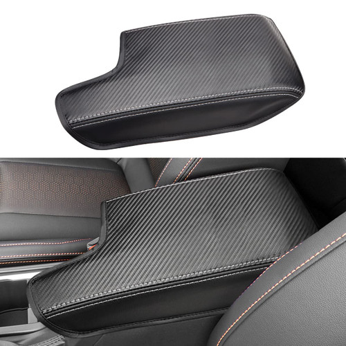 INTGET Car Center Console Armrest Cover for Subaru Crosstrek Accessories 2018-2022 2023 Impreza 2017-2023 Leather Arm Rest Box Lid Cover Seat Protector (Black with Carbon Fiber Texture) INTGET Car Center Console Armrest Cover for Subaru Crosstrek Accessories 2018-2022 2023 Impreza 2017-2023 Leather Arm Rest Box Lid Cover Seat Protector (Black with Carbon Fiber Texture)