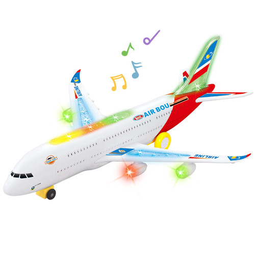 Ynybusi Airplane Toys for Kids,Bump and Go Action Toddler Toy Airplane with LED Flashing Lights and Sounds,Large Airplane Model for Boys Girls Kids 3-12 Years Old (Red) Ynybusi Airplane Toys for Kids,Bump and Go Action Toddler Toy Airplane with LED Flashing Lights and Sounds,Large Airplane Model for Boys Girls Kids 3-12 Years Old (Red)