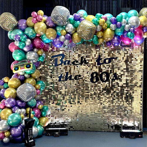80s 90s Party Decorations 141PCS Disco Ball Balloon Garland Arch Kit with Metallic Gold Silver Balloons Radio Microphone Inflatable for 90s 80s Theme Birthday Party Decorations 80s 90s Party Decorations 141PCS Disco Ball Balloon Garland Arch Kit with Metallic Gold Silver Balloons Radio Microphone Inflatable for 90s 80s Theme Birthday Party Decorations