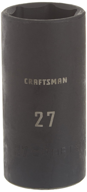 CRAFTSMAN Deep Impact Socket, Metric, 1/2-Inch Drive, 27mm (CMMT16087)