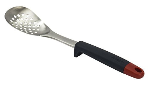 Joseph Joseph 10475 Elevate Slotted Spoon Stainless Steel with Integrated Tool Rest, Red