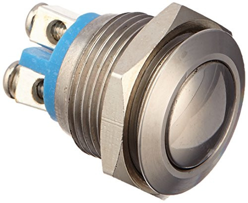 Uxcell DC 36V 2A Thread Momentary Metal Push Button Switch, 16mm