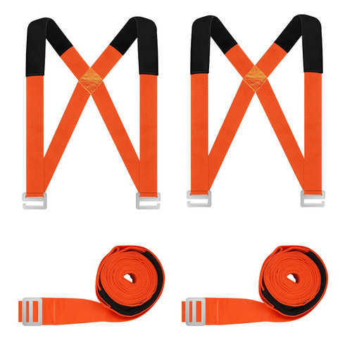 DZOMK Moving Straps,2-Person Lifting and Moving System Shoulder Belt for Carry Heavy Furniture, Appliances, Furniture, Mattresses or Heavy Objects up to 800 Pounds (Orange)