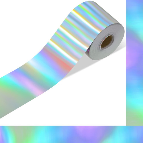 69 Feet Iridescent Bulletin Board Borders Classroom Decor Iridescent Straight Rolled Border Trim Self Stick Bulletin Board Borders for Classroom School Home Decor