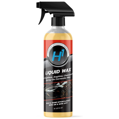 Hyper One Liquid Car Wax, 16 fl oz, High Glossy Spray On Carnauba Wax for Interior & Exterior Detailing, Multi-Surface Carnauba Easy Car Wax Polish, Safe for Trucks & SUVs - 8 Small Car Wash Capacity