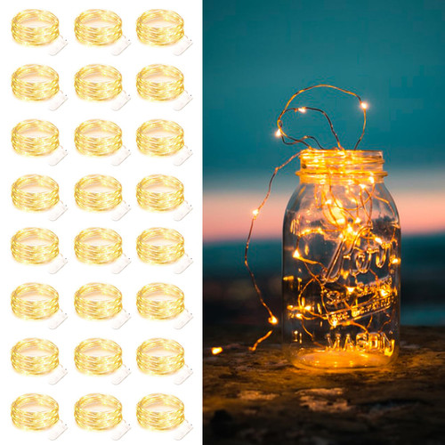 24 Pack Fairy Lights Battery Operated String Lights 7 Feet 20 Led Waterproof Christmas Lights Silver Wire Firefly Starry Moon Lights for Bedroom DIY Party Wedding Patio Christmas 24 Pack Fairy Lights Battery Operated String Lights 7 Feet 20 Led Waterproof Christmas Lights Silver Wire Firefly Starry Moon Lights for Bedroom DIY Party Wedding Patio Christmas