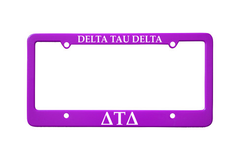 Officially Licensed Delta Tau Delta License Plate Frame - Purple