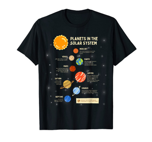 Planets Solar System Outer Space Science Boys Girls Kids T-Shirt Planets Solar System Outer Space Science Boys Girls Kids T-Shirt